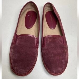 G.H.Bass & Co Women's Flats & Loafers Burgundy Red Shoes Suede Slip On Size 8 M